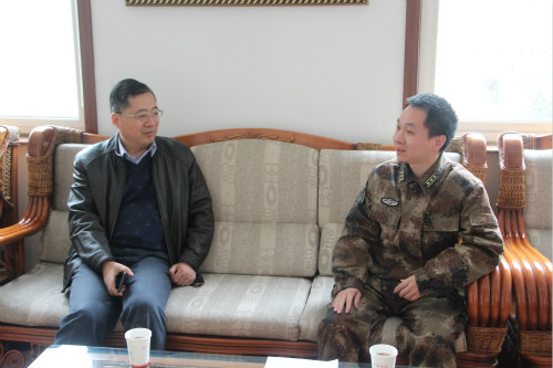 周村区人武部来院调研大学生民兵分队建设