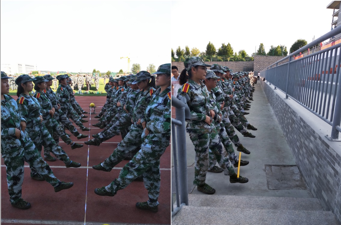 学院领导视察军训情况